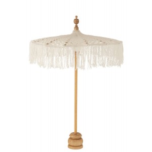 Přírodní drhaný slunečník na stůl Macrame - ∅65*95 cm