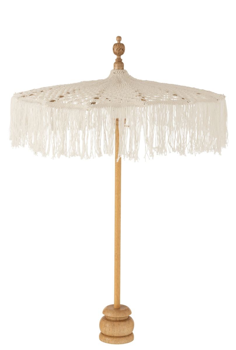 Přírodní drhaný slunečník na stůl Macrame - ∅65*95 cm