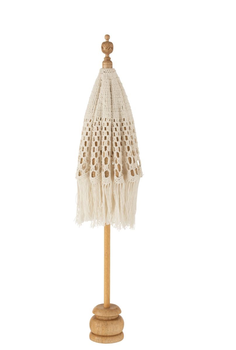 Přírodní drhaný slunečník na stůl Macrame - ∅65*95 cm