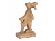 Dekorace Socha Králík Hnědá, Modrá 12*6*22 cm - 12*6*22 cm Clayre & Eef