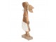 Dřevěná dekorace socha králíčka na podstavci - 18*6*40 cm