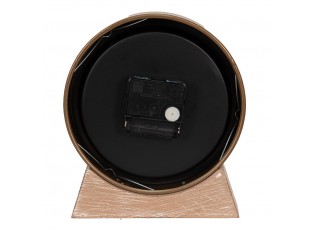 Hnědo-zlaté stolní hodiny s mapou Sivene - 17*4*20 cm / 1*AA