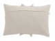 Krémový bavlněný polštář s třásněmi Fransen white off - 42*5*31cm