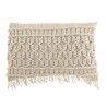 Bílý polštář s drhaným vzorem Macramé Cosy - 60*15*40 cm