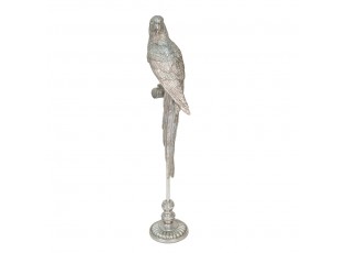 Stříbrná dekorace papoušek na podstavci Parroté  - 22*20*103 cm