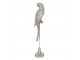 Stříbrná dekorace papoušek na podstavci Parroté - 22*20*103 cm