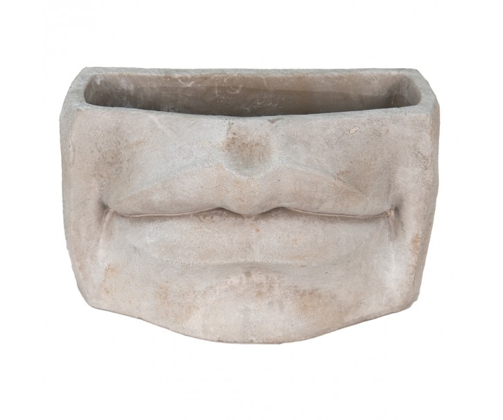 Usměvavý cementový květináč Mouth - 27*16*16 cm