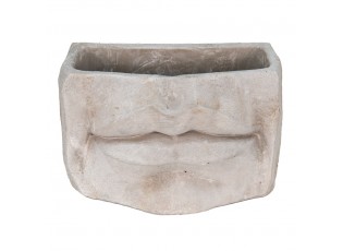 Usměvavý cementový květináč Mouth - 21*13*14 cm