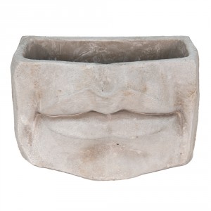 Usměvavý cementový květináč Mouth - 21*13*14 cm