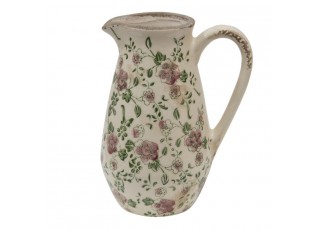 Keramický dekorační džbán s růžovými květy Lillia S - 16*12*22 cm