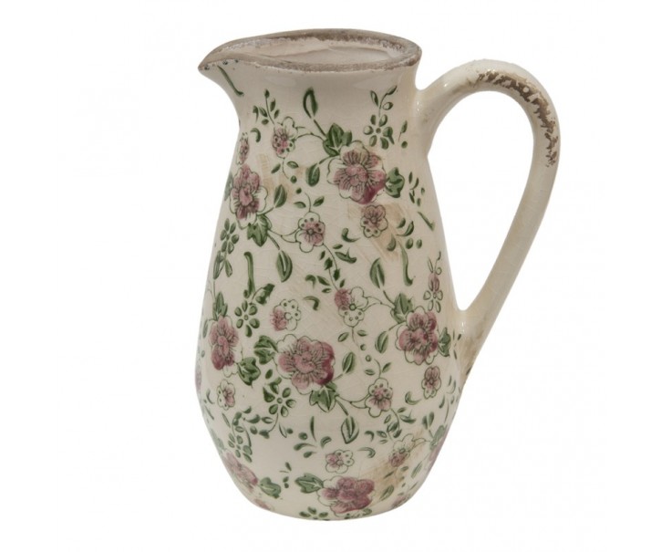 Keramický dekorační džbán s růžovými květy Lillia S - 16*12*22 cm
