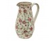 Keramický dekorační džbán s růžovými květy Lillia M - 20*14*25 cm