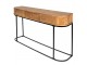 Dřevěno-kovový odkládací retro stůl se šuplíčkem Mounté - 120*33*81 cm