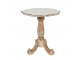 Béžový antik jídelní kulatý stůl se zdobnými prvky Fiorta - Ø 70*81 cm