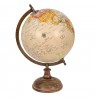 Béžový dekorativní glóbus na dřevěném podstavci Globe  - 22*22*37 cm Barva: Béžová/ hnědáMateriál: dřevo/ kovHmotnost: 0,715 kg