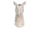 Šedý cementový květináč v designu hlavy zebry - 21*13*26 cm