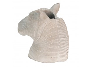 Cementový květináč v designu hlavy zebry - 16*10*15 cm