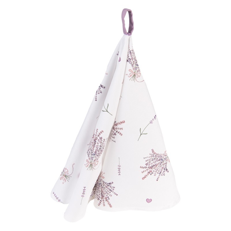 Bavlněná kulatá utěrka Lavander Garden - Ø 80 cm