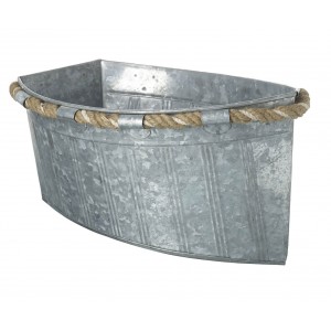 Plechový obal na květináč ve tvaru lodi Boat Planter - Ø 23*30*44cm