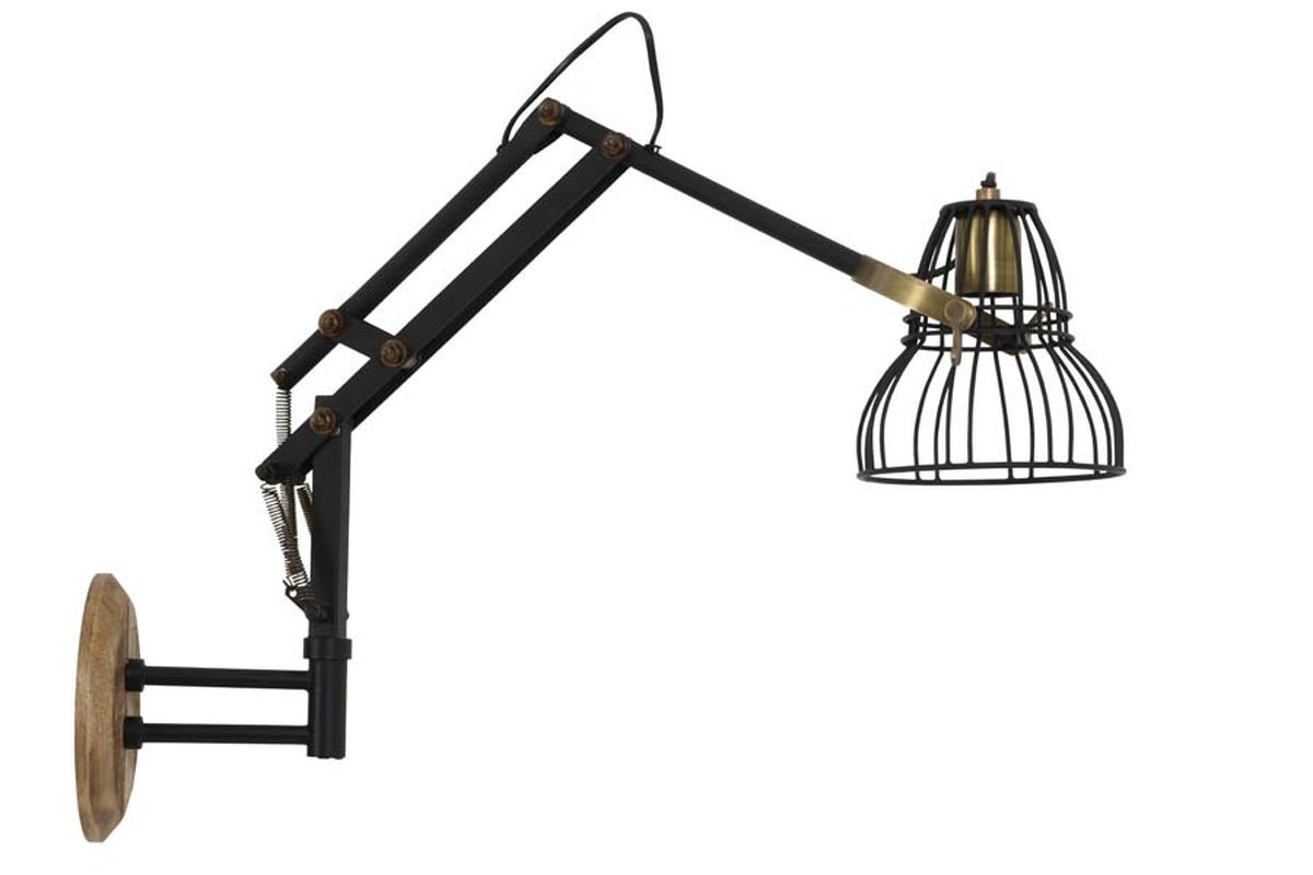 Černo-bronzová kovová nástěnná lampa Jackson antique - 73*18*45 cm/E27/40W