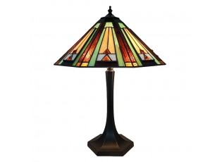 Stolní lampa Tiffany s barevným stínidlem Pomme - Ø 41*54 cm E27/max 2*60W