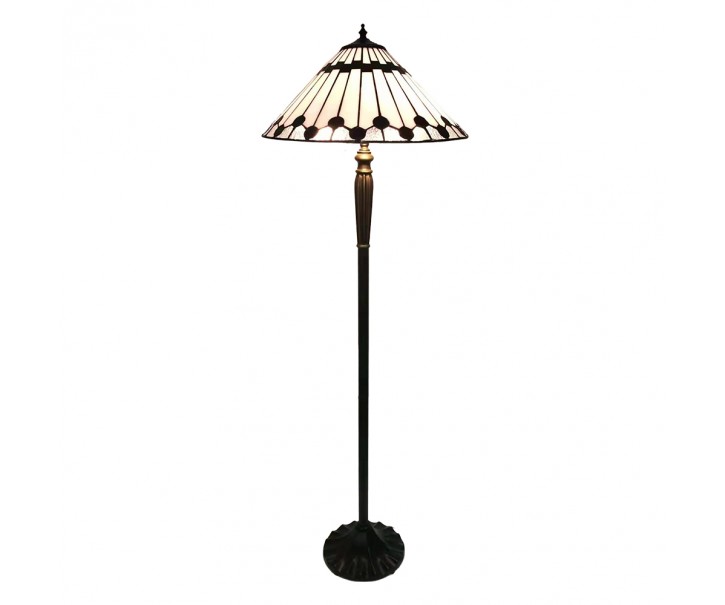 Stojací lampa Tiffany Bria Brown - Ø 50*157 cm E27/max 2*60W