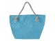 Modrá plážová taška se stříbrnými puntíky Dotta - 56*7*37 cm