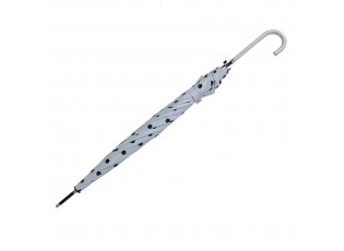 Bílý deštník pro dospělé s černými puntíky - Ø 100*88 cm