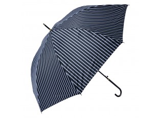 Bílo-černý deštník pro dospělé s pruhy - Ø 100*88 cm