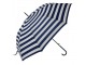 Bílo-modrý deštník pro dospělé s pruhy - Ø 100*88 cm