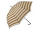 Bílo-hnědý deštník pro dospělé s pruhy - Ø100*88 cm
