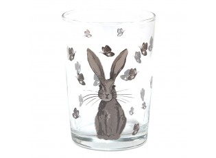 Sklenička na vodu se zajíčkem Rustic Easter Bunny - Ø 8*12 cm / 450ml