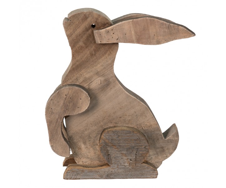 Dekorace Socha Králík Hnědý 23*11*33 cm - 28*11*33 cm Clayre & Eef