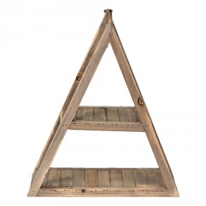 Nástěnná antik dřevěná dekorační polička - 31*11*36 cm