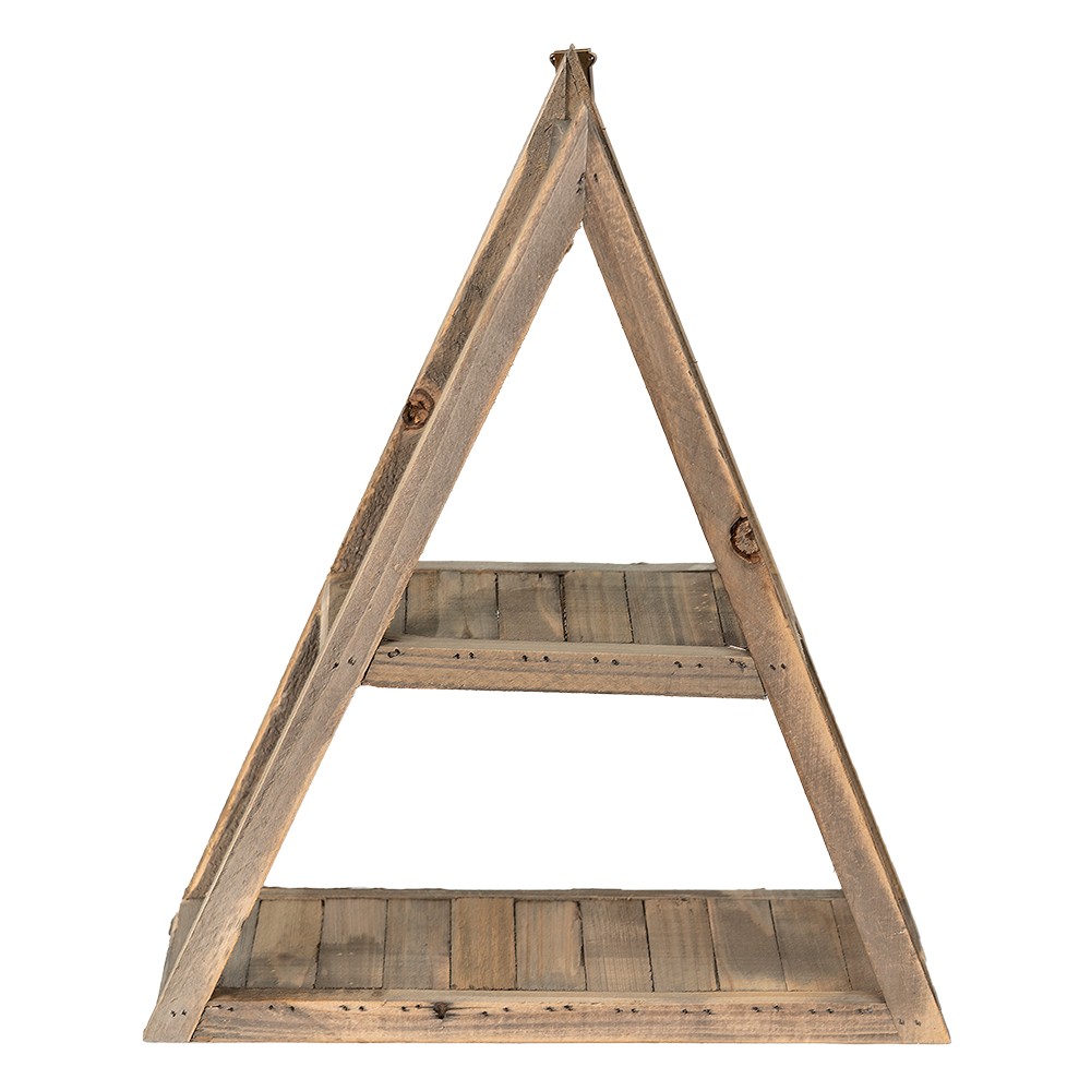 Nástěnná antik dřevěná dekorační polička - 31*11*36 cm