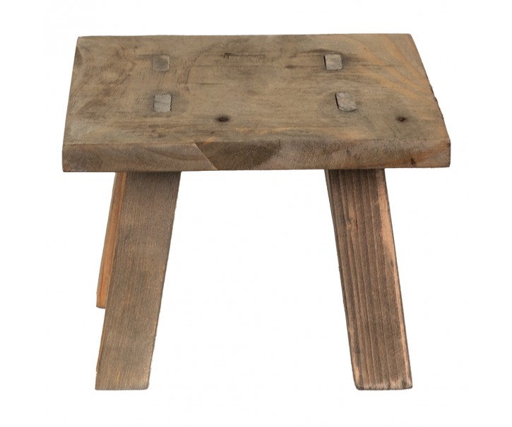 Dřevěný dekorační antik stolík na rostliny - 20*20*15 cm