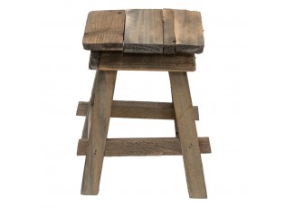 Dřevěný dekorační antik stolík na rostliny - 15*15*21 cm