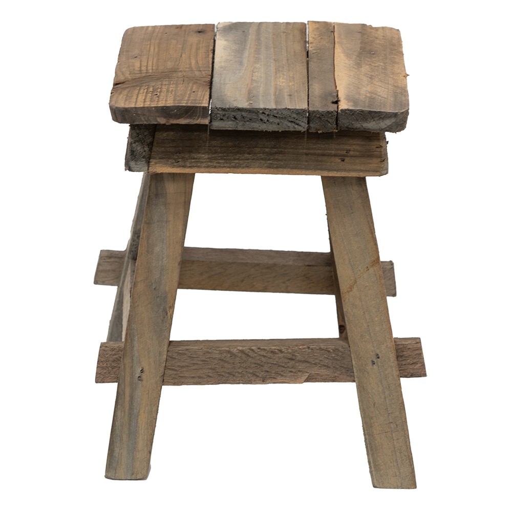 Dřevěný dekorační antik stolík na rostliny - 15*15*21 cm Clayre & Eef