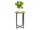 Dřevěno-kovový dekorační antik stůl na květinu - Ø 30*46 cm