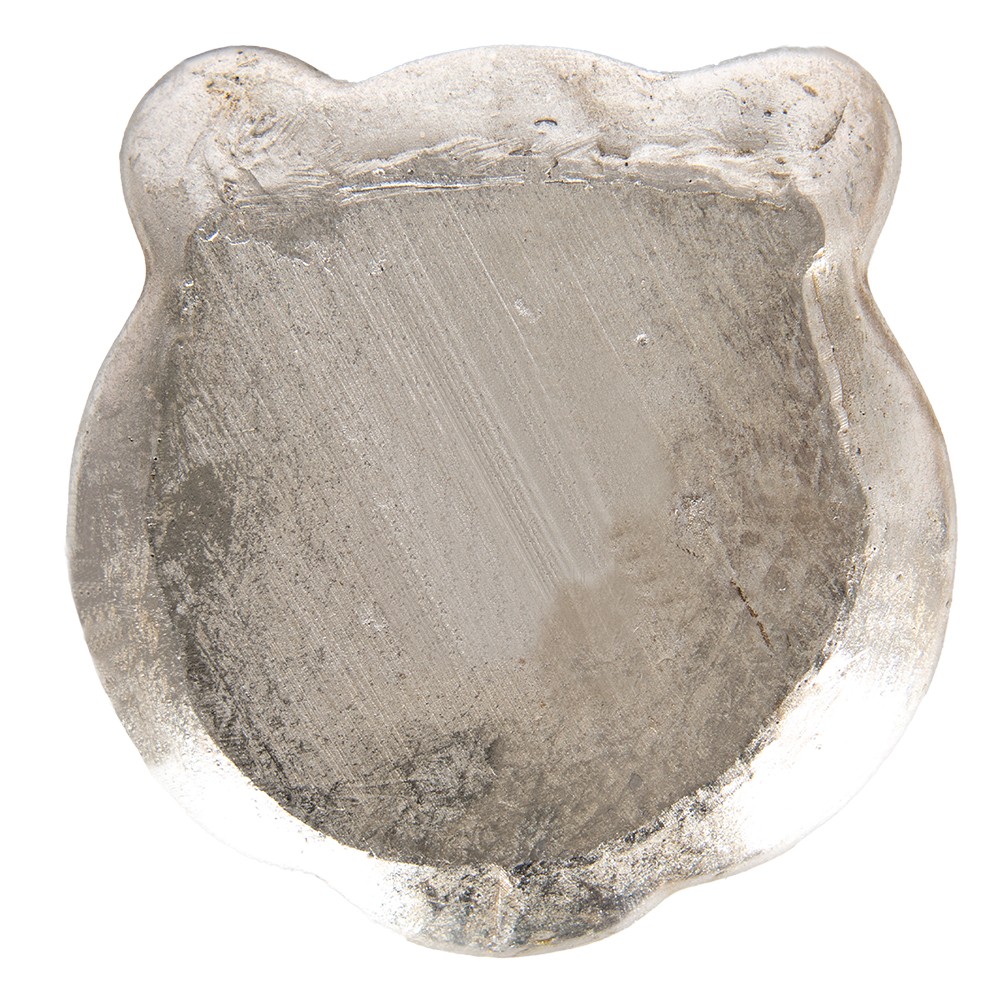 Stříbrná dekorativní miska/talířek v dekoru hlavy tygra Tiger - 19*19*2 cm