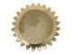Zlatý dekorační talířek s dekorem listů - Ø 25*1 cm