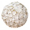 Bílá antik dekorační květinová koule Flawie - Ø 10 cm Barva: bílá, zlatá antikMateriál: PolyresinHmotnost: 0,271 kg