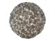 Stříbrná antik dekorační květinová koule Flawie - Ø 10 cm