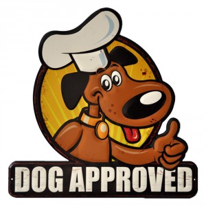 Kovová nástěnná cedule Dog Approved - 50*1*50 cm