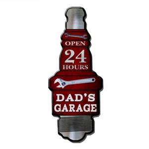 Kovová nástěnná cedule Daďs Garage - 20*1*50 cm