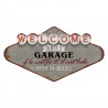 Kovová nástěnná cedule Welcome Daďs Garage - 49*1*27 cm