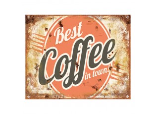 Kovová cedule Best Coffee - 33*1*25 cm