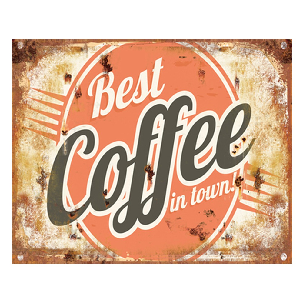 Kovová cedule Best Coffee - 33*1*25 cm Clayre & Eef