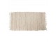 Béžovo-hnědý bavlněný kobereček s třásněmi - 70*140 cm