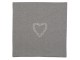 Šedý bavlněný povlak na polštář se srdíčkem Lovely Heart - 40*40 cm